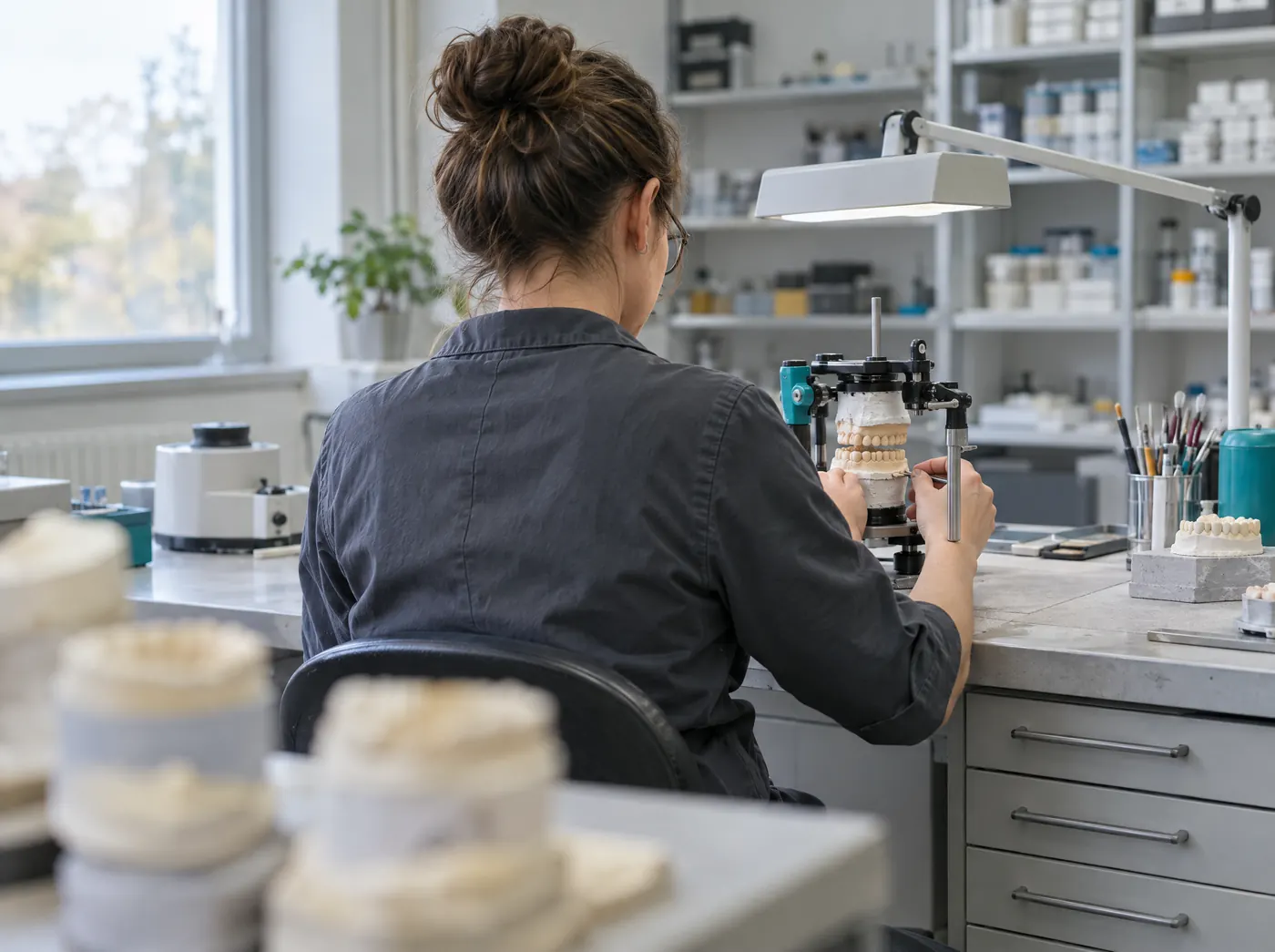 Gründerin füllt Naturkosmetik in Tiegel ab, Symbolbild zum Ratgeber „Förderungen für die Existenzgründung im Überblick“
